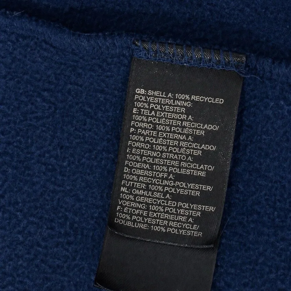 The North Face CF2M Fleece Jacket Mens M Blue Full Zip Logo Pockets